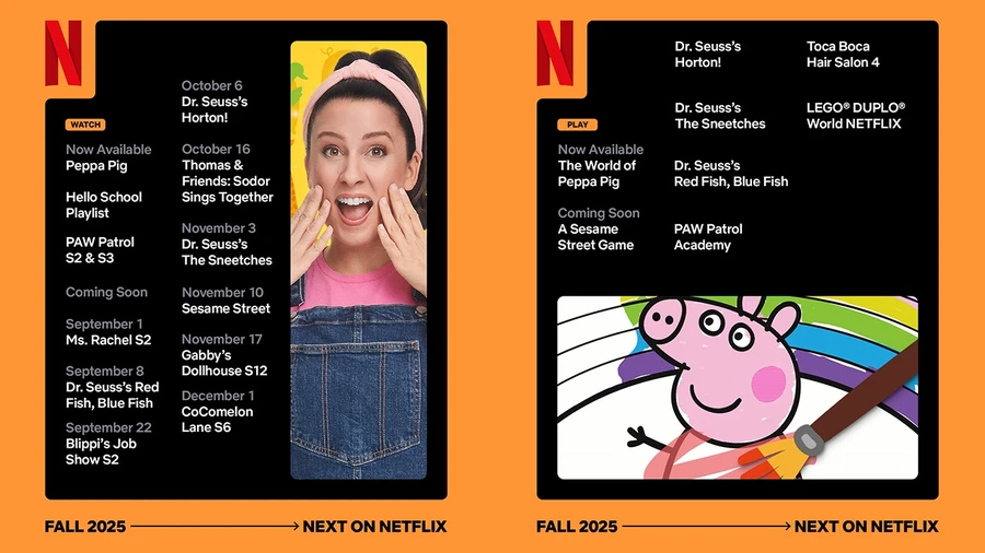 Netflix公布即将推出的学龄前系列片单