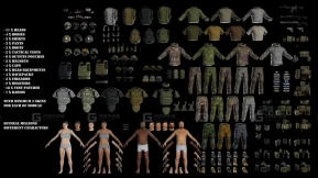 【UE】模块化军人士兵战争角色人物 Modular military character 2