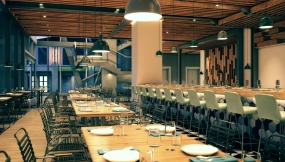 【UE】餐厅场景资源含室内外空间及夜幕氛围SCL Restaurant 002 SCL Restaurant 002