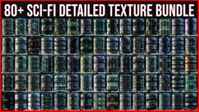 80组科幻细节硬面贴图材质 ArtStation Marketplace – 80+ Sci Fi Detailed Hard Surface Texture Material Bundle Pack
