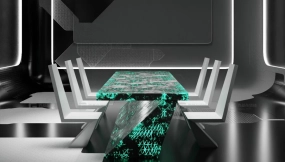 场景-未来霓虹会议室 - Scene- Futuristic Neon Conference Room