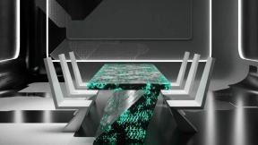 场景-未来霓虹会议室 - Scene- Futuristic Neon Conference Room