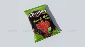 多力多滋火辣柠檬味薯片袋 - Doritos Flaming Hot Limon Chips Bag