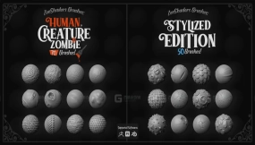 Blender+SP+ZBrush 材质笔刷资产预设包 Zenshaders Free Library V1.3