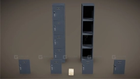 JOBSITE 警察储物柜 01 PBR游戏就绪 JOBSITE - Police Locker 01 - PBR Game Ready