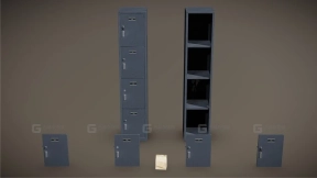 JOBSITE 警察储物柜 01 PBR游戏就绪 JOBSITE - Police Locker 01 - PBR Game Ready