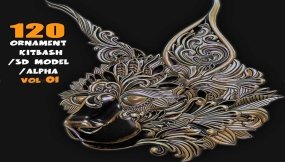 120个装饰欧式复古雕花首饰花纹alpha笔刷  120_Ornament_Kitbash_ vol_01