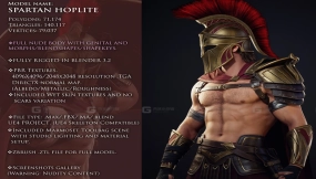 斯巴达战士角色模型附带UE格式 Spartan Hoplite - Game Ready