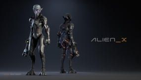 【UE】外星战士人物角色X4  Alien X4