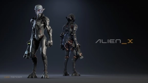 【UE】外星战士人物角色X4  Alien X4