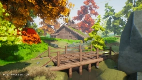 【UE】风格化木屋 Stylized Log Cabin