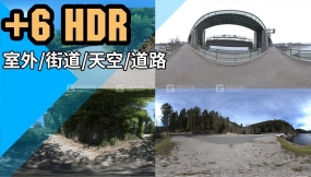 街道自然环境HDR贴图 HDRI Street 