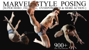 890+ 漫威风格姿势合集 [超级英雄、格斗、超能力等多种类型] 890+ MARVEL Style Posing [Super Hero , Fighting, Overpowered & MORE ]