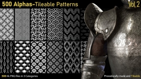 500张无缝装饰花纹图案 500 Alphas-Tileable Patterns