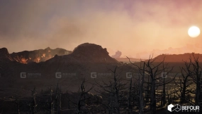 【UE5.3】火山地形散布工具环境 Volcano Land Environment w Terrain Scatter Tool (Exterior, Natural, VFX)