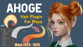 Maya头发毛发模拟插件 Ahoge Maya