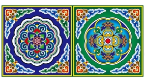 中国古典建筑纹样矢量设计素材