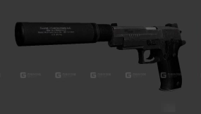 手枪 - Pistol 3D model-7