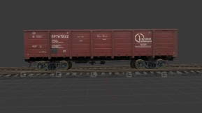 货运公司敞车 - Полувагон «Грузовая компания» 3D model-36