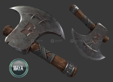 【MAYA 案例】全流程斧子制作案例教程；材质也有哦！！！新手也可以学会的教程