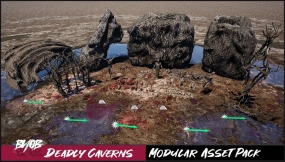 【UE】致命洞窟 - 模块化资产包  Deadly Caverns - Modular Asset Pack