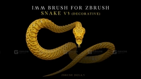 IMM笔刷《蛇》V3 for Zbrush - IMM Brush «Snake» V3 for Zbrush