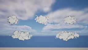 【UE】卡通云朵  Cartoon Clouds
