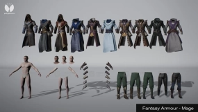 【UE】奇幻盔甲服装法师、巫师、术士、超人类  Fantasy Armour - Caster Mage Sorcerer Wizard - Metahuman