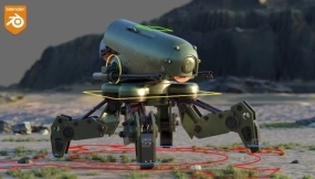 Udemy – Blender中的机械绑定 – 战斗无人机 - Udemy – Mechanical Rigging in Blender – Battle Drone