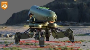 Udemy – Blender中的机械绑定 – 战斗无人机 - Udemy – Mechanical Rigging in Blender – Battle Drone