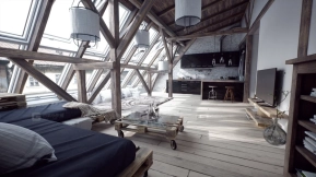 【UE】阁楼公寓 - Archinteriors 第4卷 场景1  Loft Apartment - Archinteriors Vol 4 Scene 1