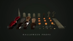 【UE】万圣节 - 道具包  Halloween - Props Pack