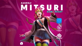 《鬼灭之刃》甘露寺蜜璃卡通少女人物角色模型 Mitsuri Kanroji Demon Slayer