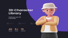 风格化卡通人物3D模型 3D Character Library