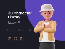 风格化卡通人物3D模型 3D Character Library