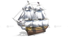 HMS先锋号海盗船（西班牙大帆船型） - HMS Vanguard Pirate Ship Pirate Galleon