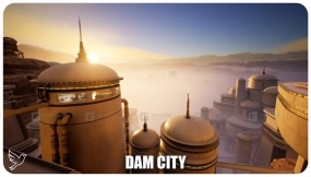 【UE5.1】科幻水坝城  Science Fiction Dam City