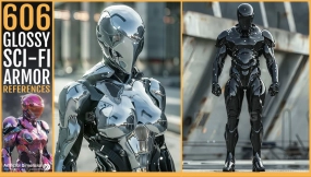 606+金属光泽科幻机械盔甲  606 Glossy Sci-fi Armor