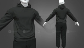 卫衣束脚休闲运动服模型02 Tracksuit 02