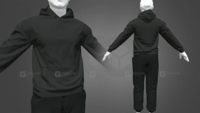 卫衣束脚休闲运动服模型02 Tracksuit 02