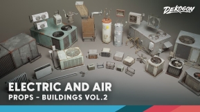 【UE】建筑物VOL.2电力设备空调外机  Buildings VOL.2 C Electric & Air (Nanite and Low Poly)