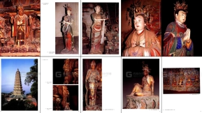 山西古代彩塑造像图片素材 Shanxi ancient painted sculpture statue image materials