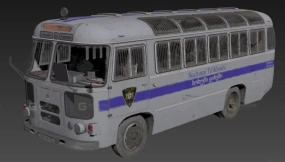 帕兹-672囚车 - Paz-672 Prison Bus 3D model-165