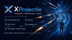 【UE4.27-5.8】X弹丸 - 多线程反弹 5.8 易于使用 XProjectile - Multithreaded  Ricochet in 5.8   Easy to use