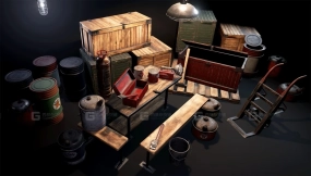 【UE】复古工业道具  Retro Industrial Props