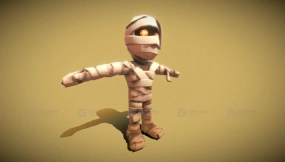 低多边形卡通木乃伊 Low Poly Cartoon Mummy
