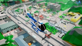 【UE】低多边形网格城市II。环境  Low Poly Grid City II. Environment