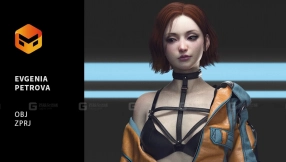 赛博朋克女性夹克长袜工装连体服短裤 Evgenia Petrova