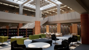 【UE】现代图书馆场景资产 Modern Library - Scene & Assets