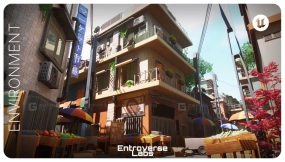 【UE5.1】风格化日本街道 - 模块化亚洲小巷市场包  Stylized Japanese Street - Modular Asian Alley Market Pack